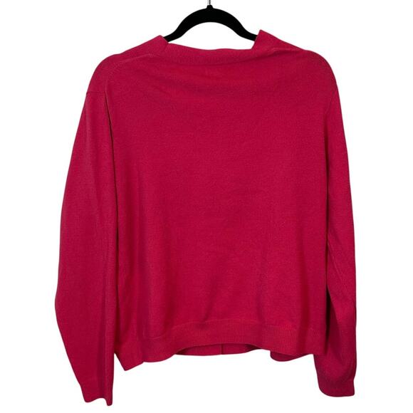 A New Day Hot Pink Button-Front Cardigan Sweater Women’s Large NWT - Picture 2 of 7